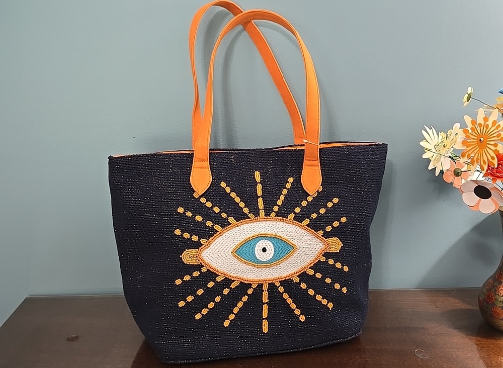 SOLD***America & Beyond Evil Eye Tote